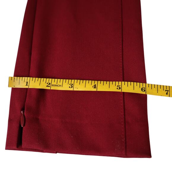 Ann Taylor Womens High Rise Ponte Pant Size 4 Dark Red Merlot Zip Ankle Career - Picture 13 of 13